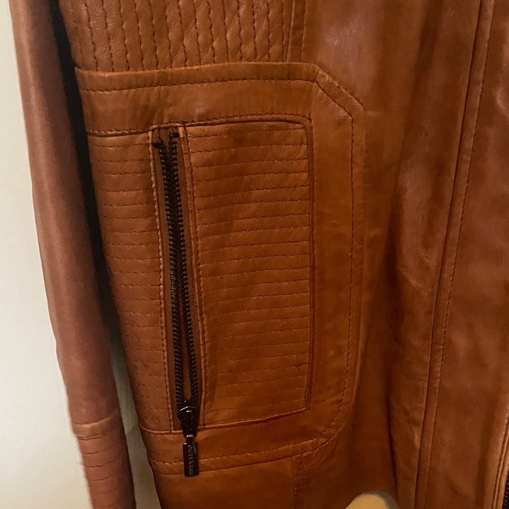 Bernardo Tan Leather Jacket - Picture 7 of 16